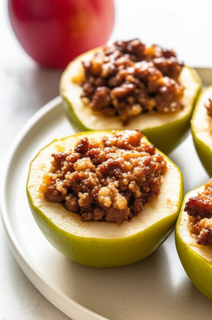 Baked Apples Filled With Sausage image