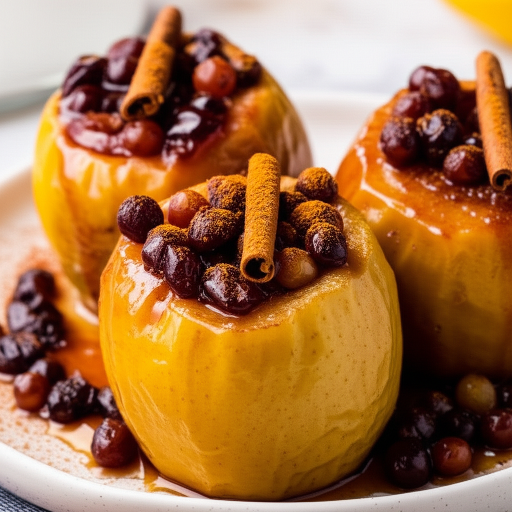 Baked Apples In Maple Syrup image