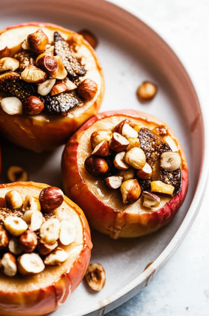 Baked Apples Stuffed With Figs And Hazelnuts image