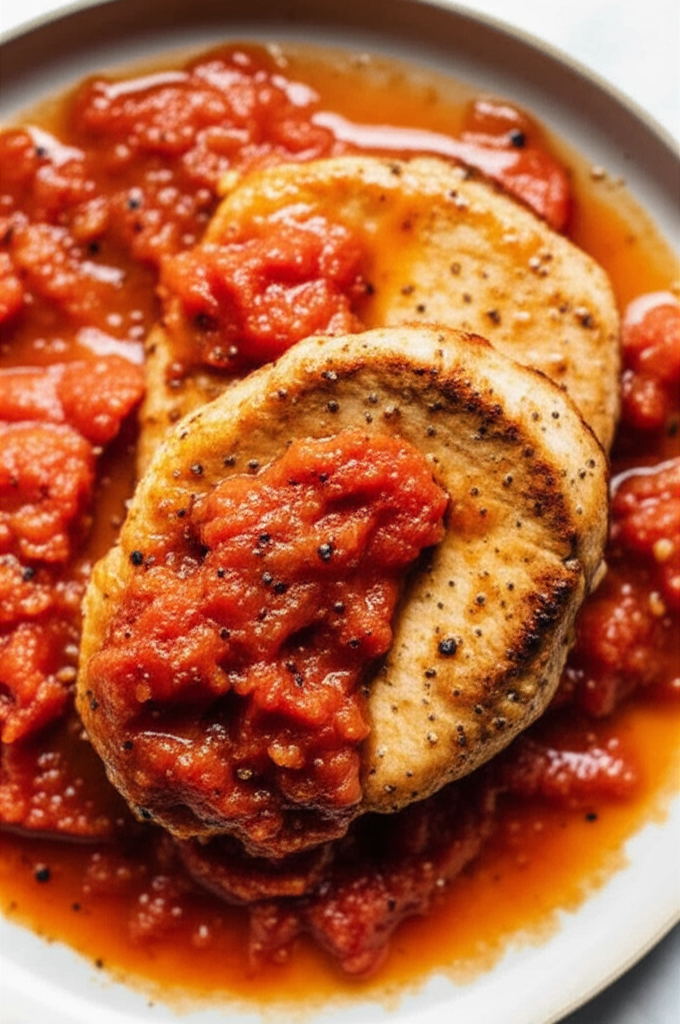 3 Ingredient Pan Simmered Italian Boneless Pork Chops image