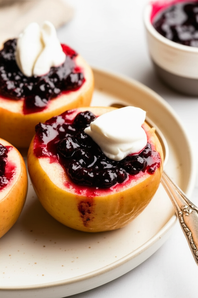 Baked Apples With Blackberry Jam image