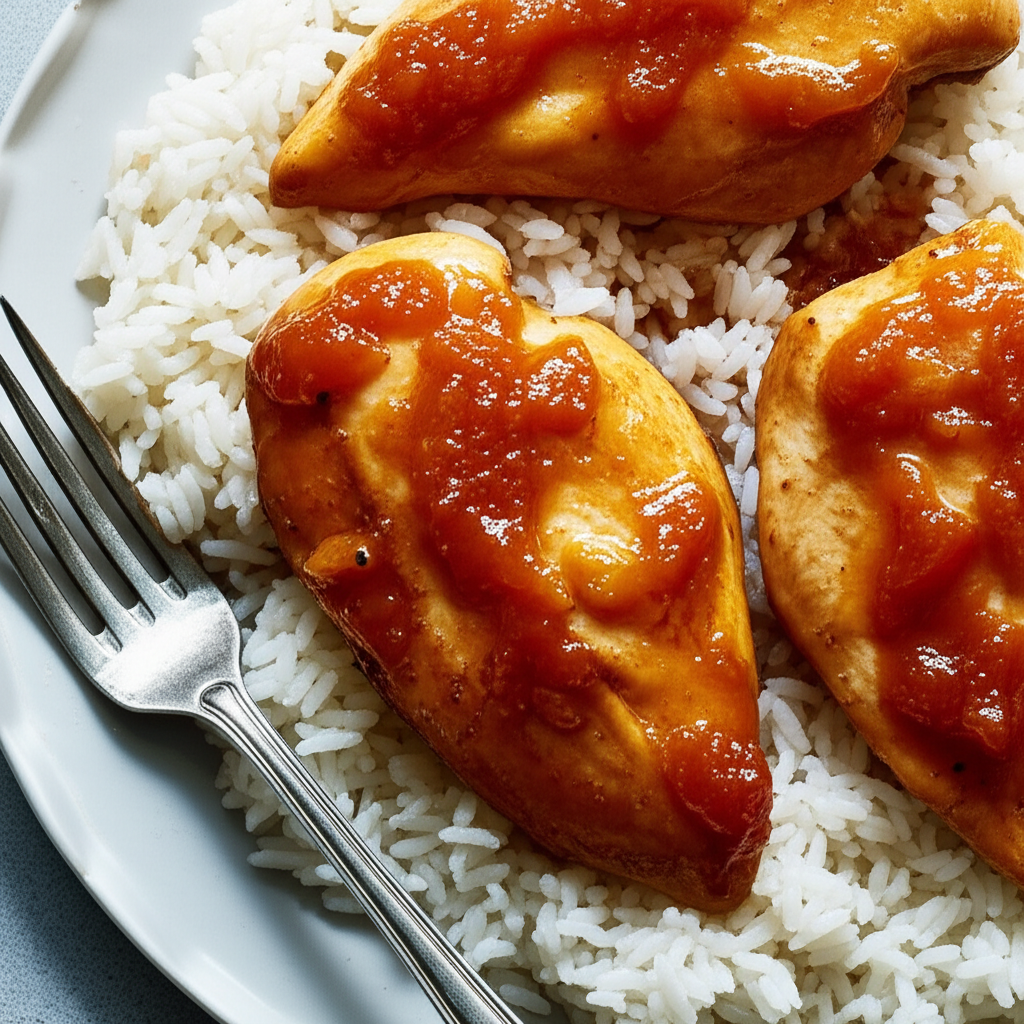 Baked Apricot Chicken And Rice image