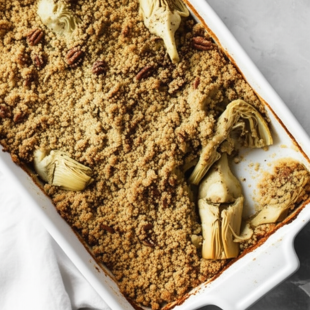 Baked Artichoke Side With Crumb Topping image