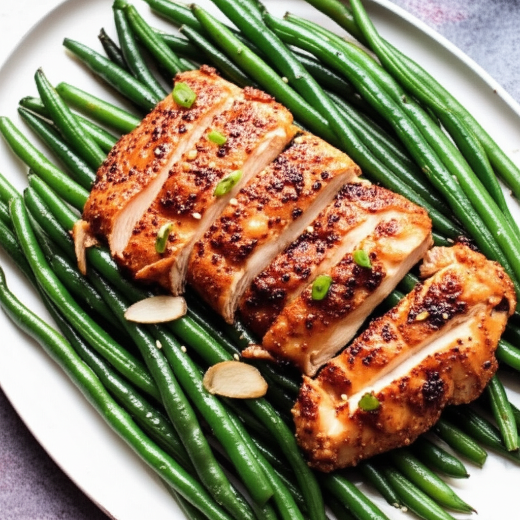 Baked Asian Style Chicken On Beans image