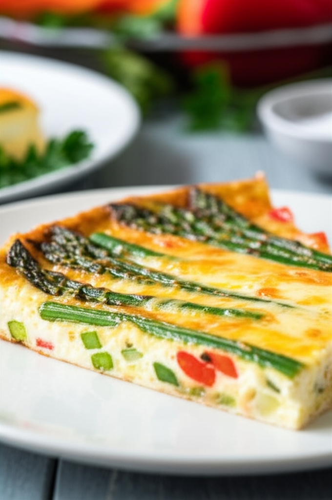Baked Asparagus And Cheese Frittata image