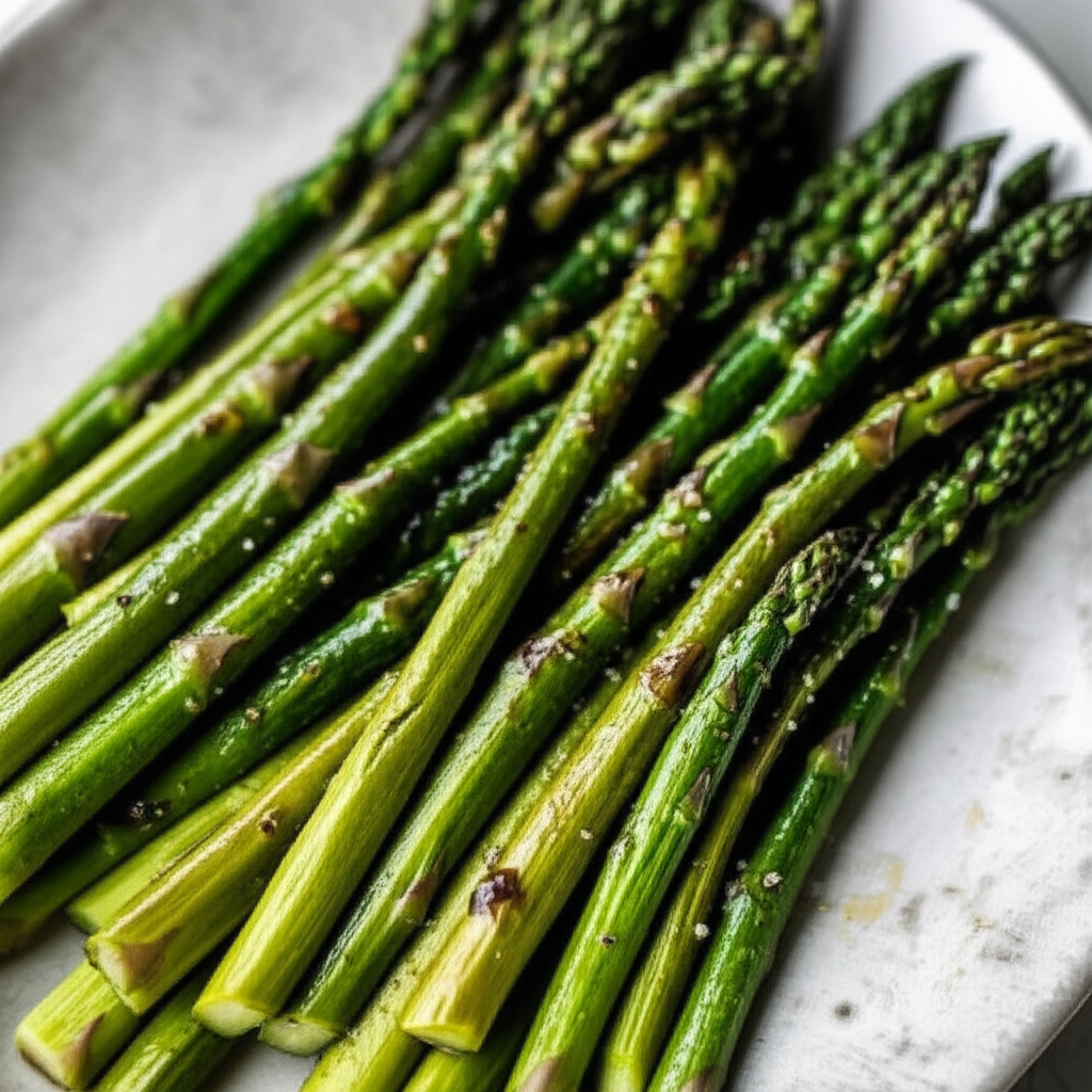 Baked Asparagus With Balsamic Butter Sauce image