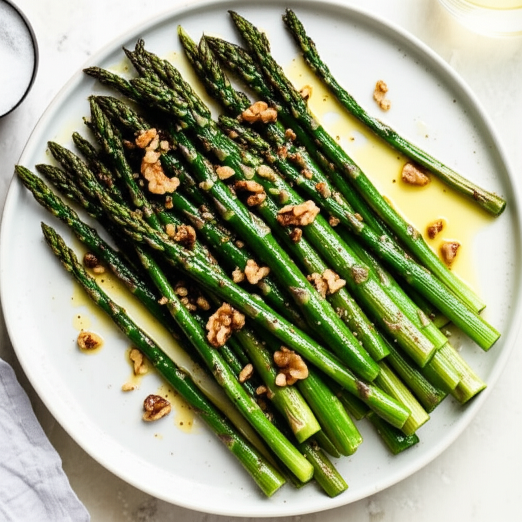 Baked Asparagus With Toasted Walnuts image
