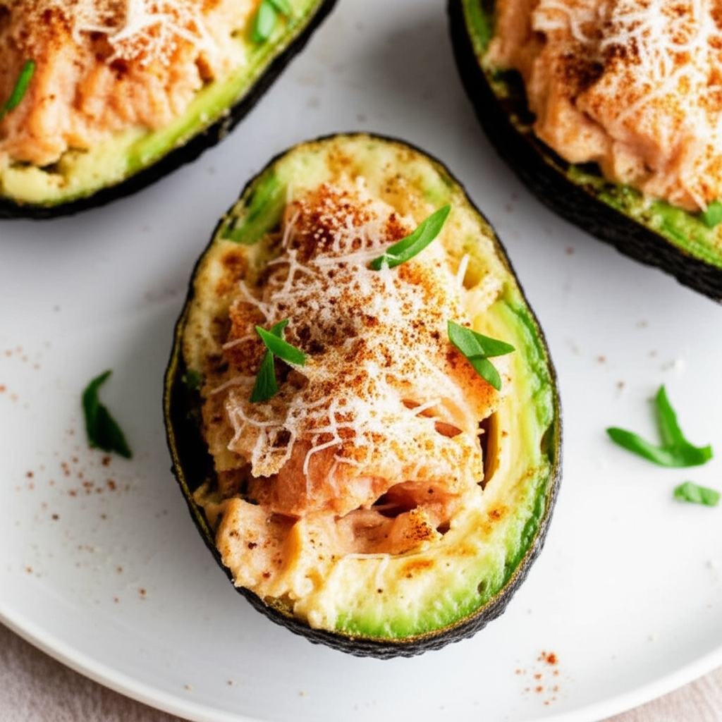 Baked Avocado With Red Salmon Filling image