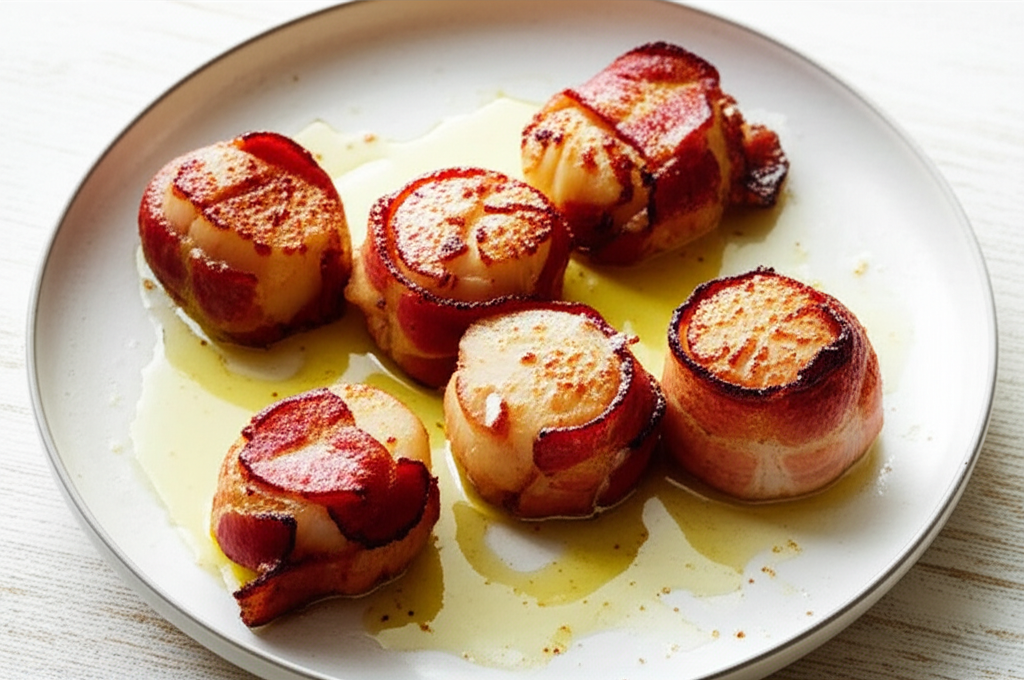 Baked Bacon Wrapped Sea Scallops image
