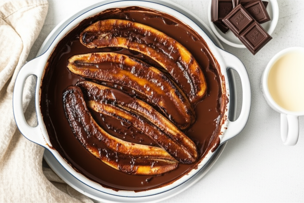 Baked Bananas With Chocolate image