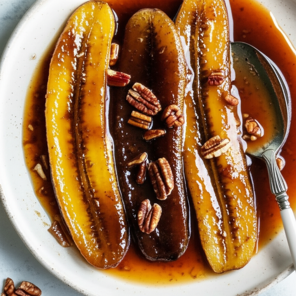 Baked Bananas With Rum Sauce image