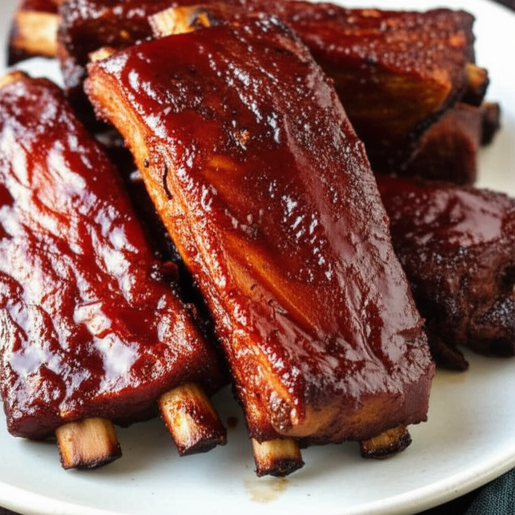 Baked Barbecued Spareribs image