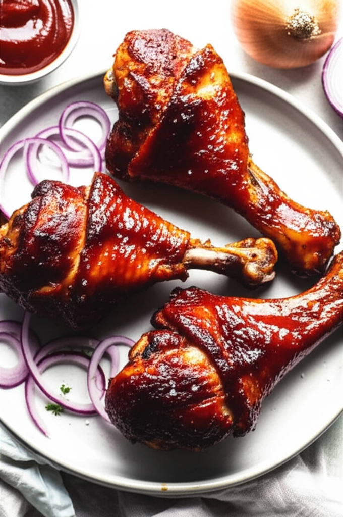 Baked Bbq Turkey Drumsticks image
