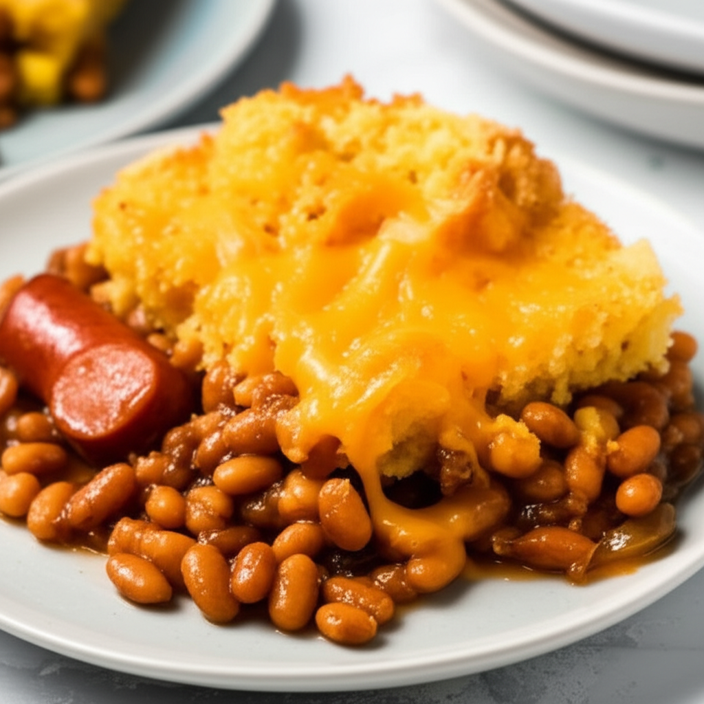 Baked Bean Corn Dog Casserole image