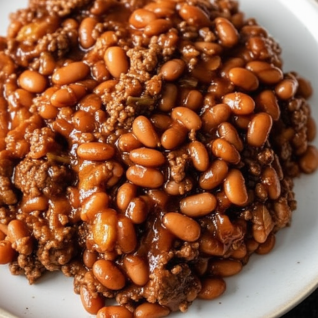Baked Beans And Hamburger Casserole image