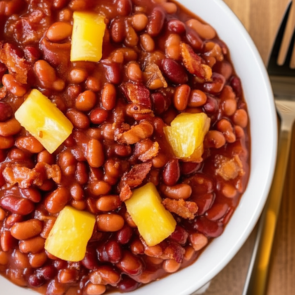 Baked Beans And Pineapple image