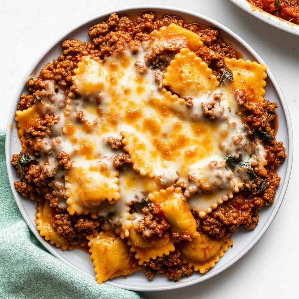 Baked Beef And Ravioli image