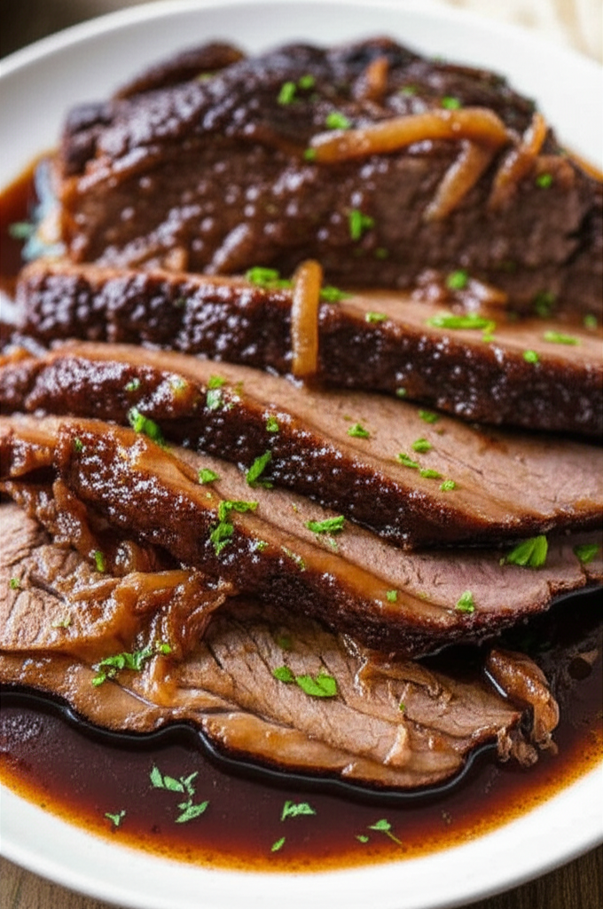 Baked Beef Brisket In Wine image