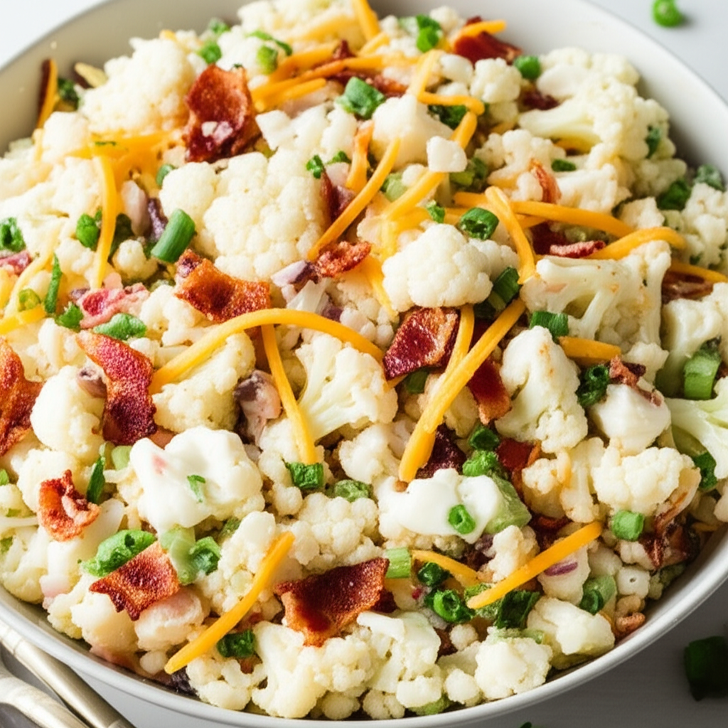 Mika's Cauliflower Salad Low Fat Low Carb image