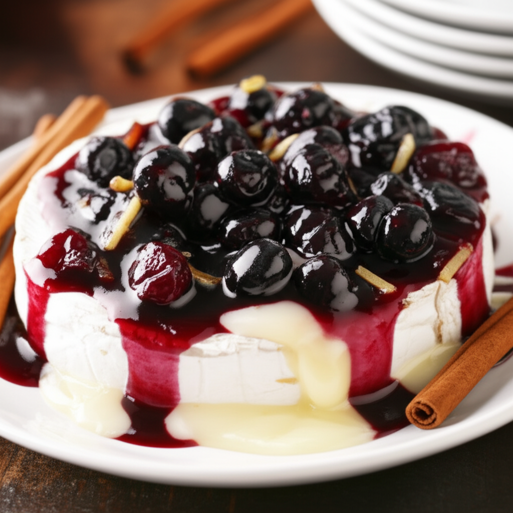 Baked Brie With Blueberry Chutney image