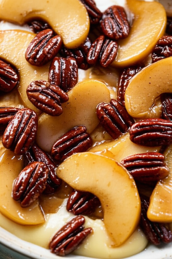 Baked Brie With Maple Apples And Pecans image