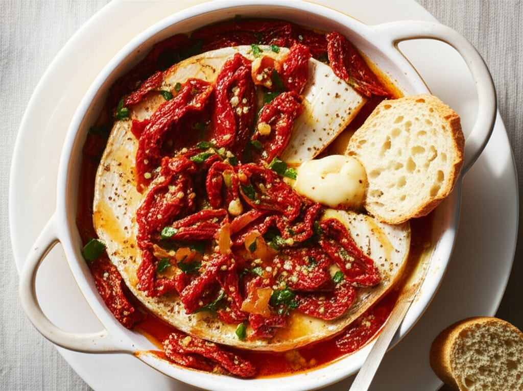 Baked Brie With Sun Dried Tomatoes image