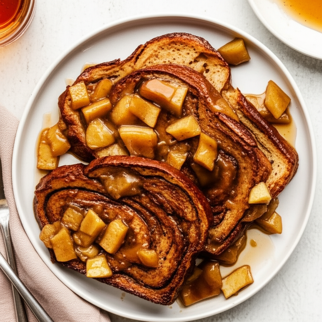 Baked Caramel Apple Upside Down French Toast image