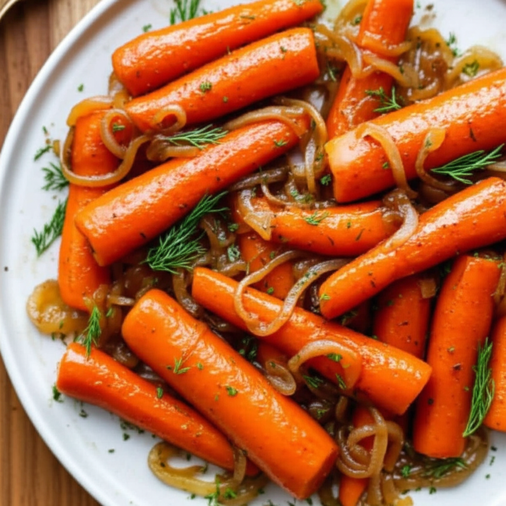 Baked Carrots With Caramelized Onions image
