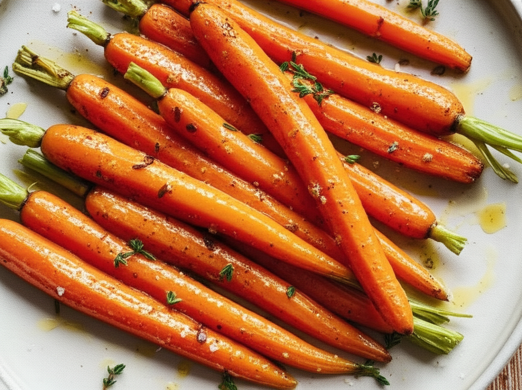Baked Carrots With Cumin Thyme Butter And Chardonnay image