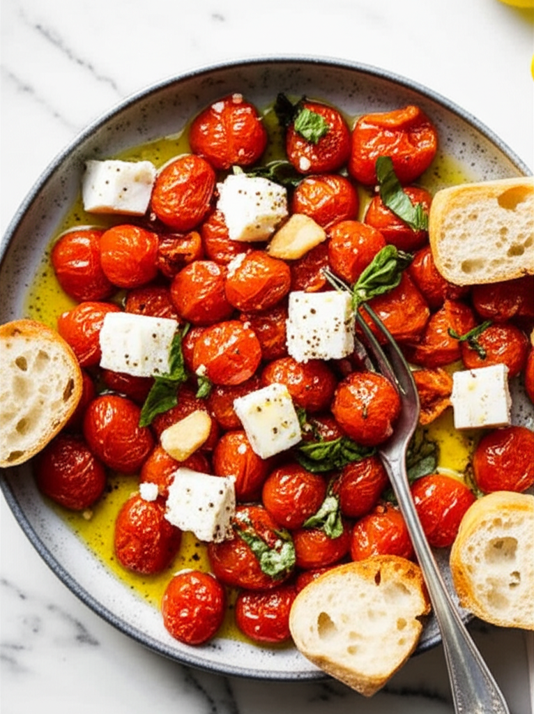 Baked Cherry Tomatoes And Feta image
