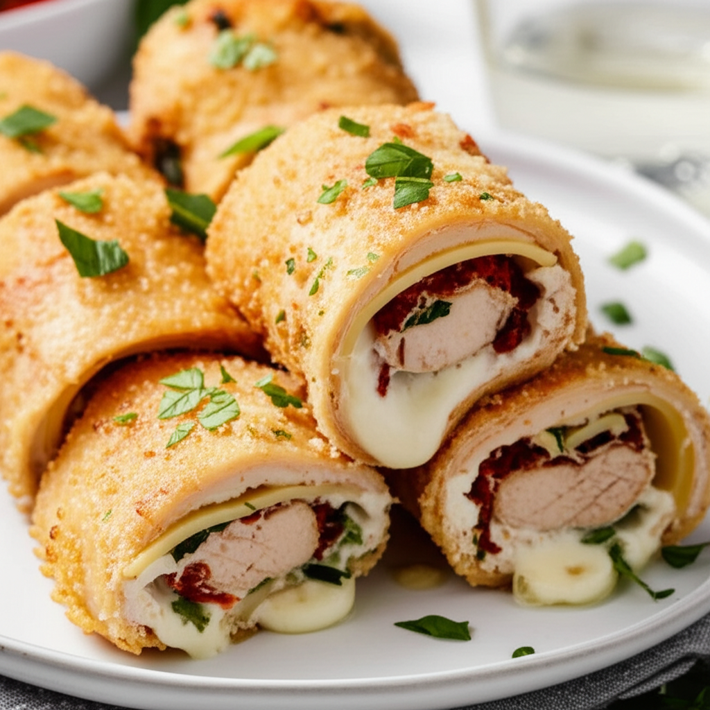 Baked Chicken N Cheese Rollups image