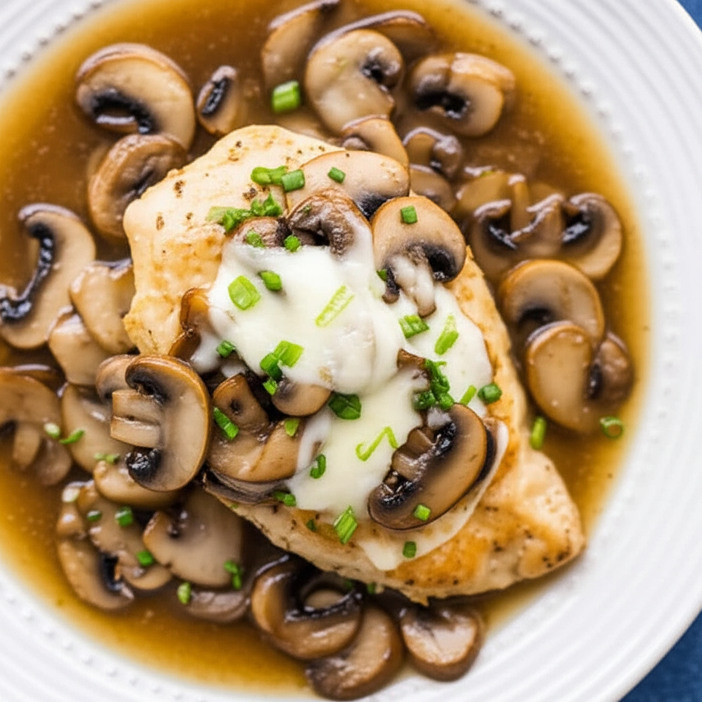 Baked Chicken And Mushrooms image