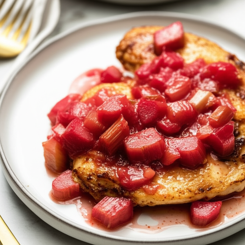 Baked Chicken And Rhubarb image