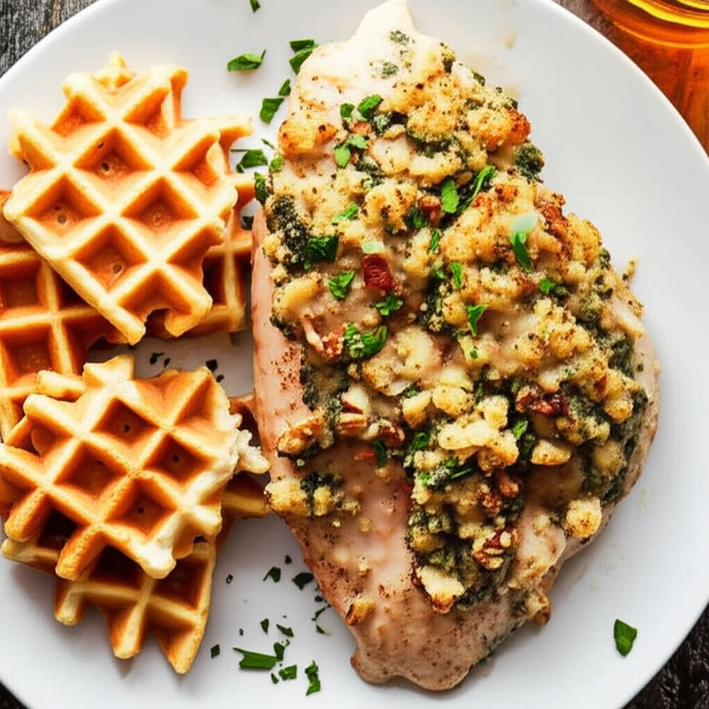 Baked Chicken And Spinach Stuffing image