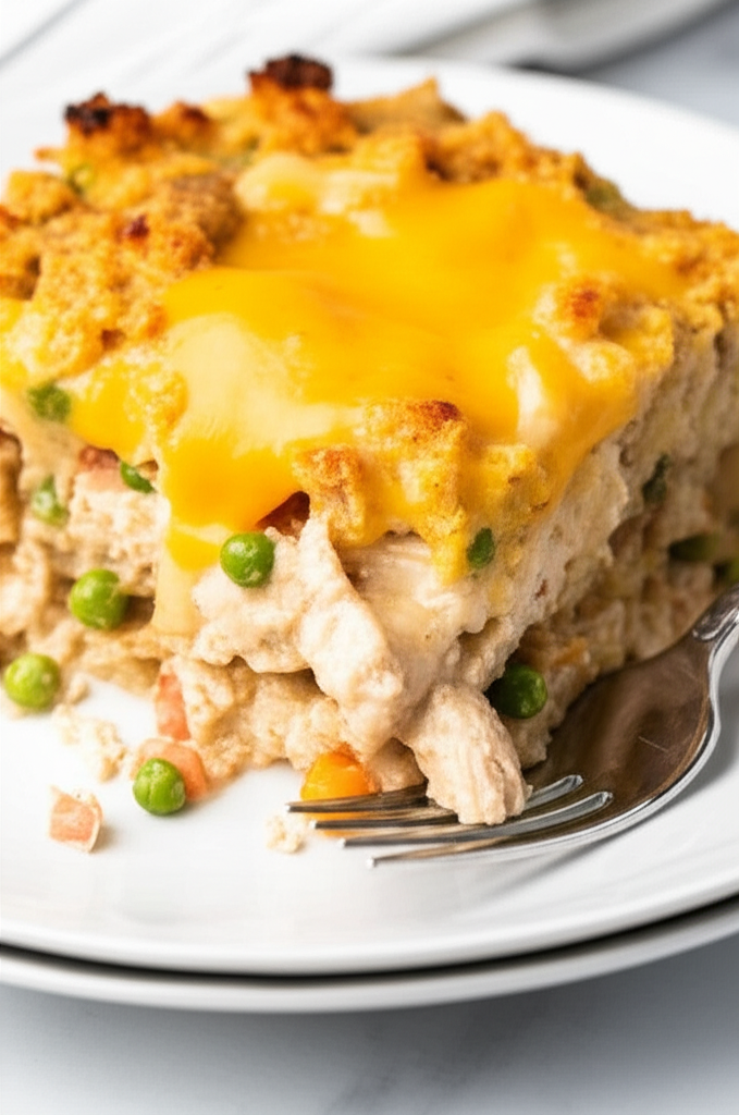 Baked Chicken And Stuffing Casserole image