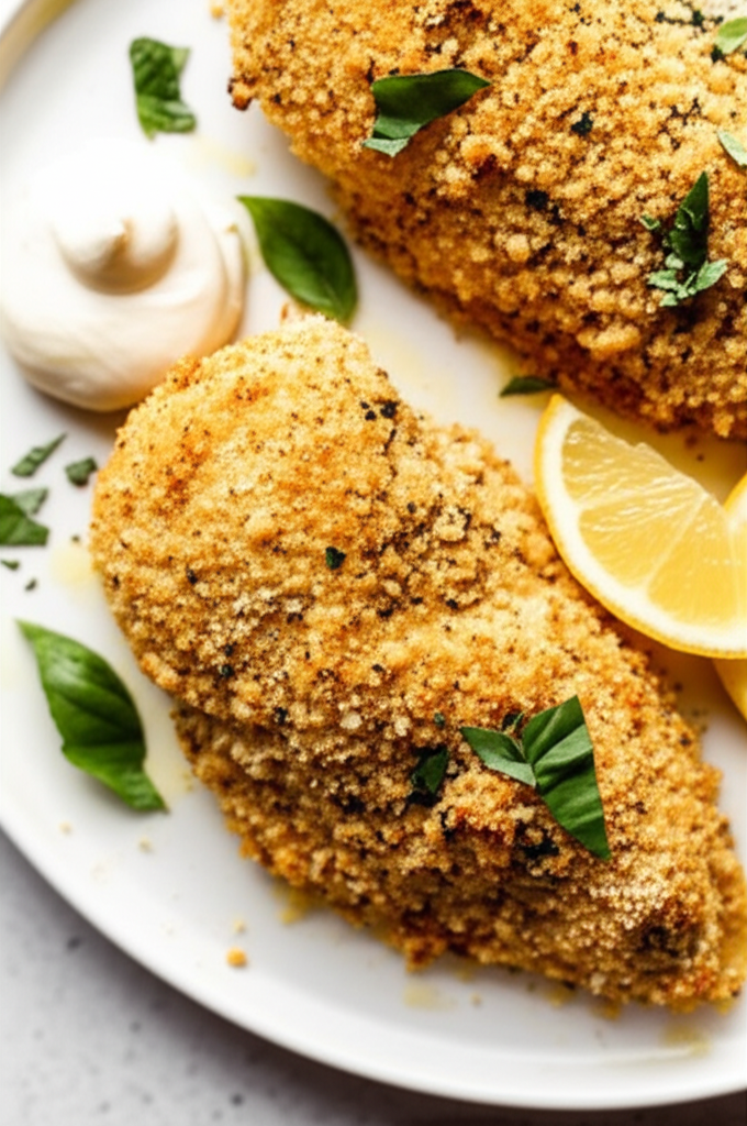 Baked Chicken Breasts W Parmesan Garlic Crust image