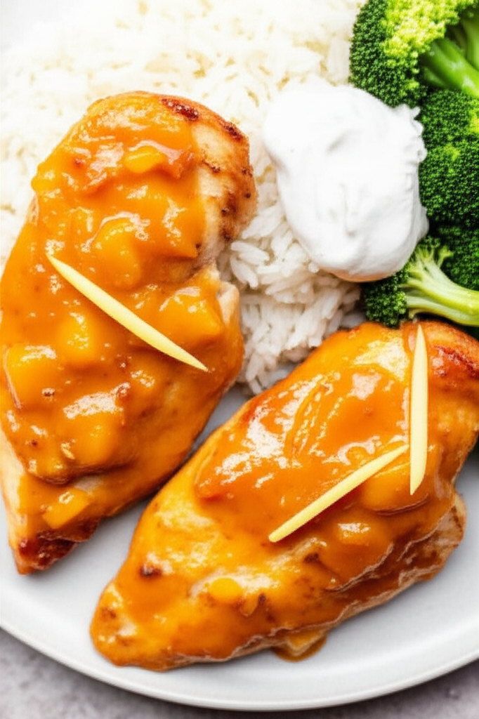 Baked Chicken Breasts With Mango Chutney Sauce image