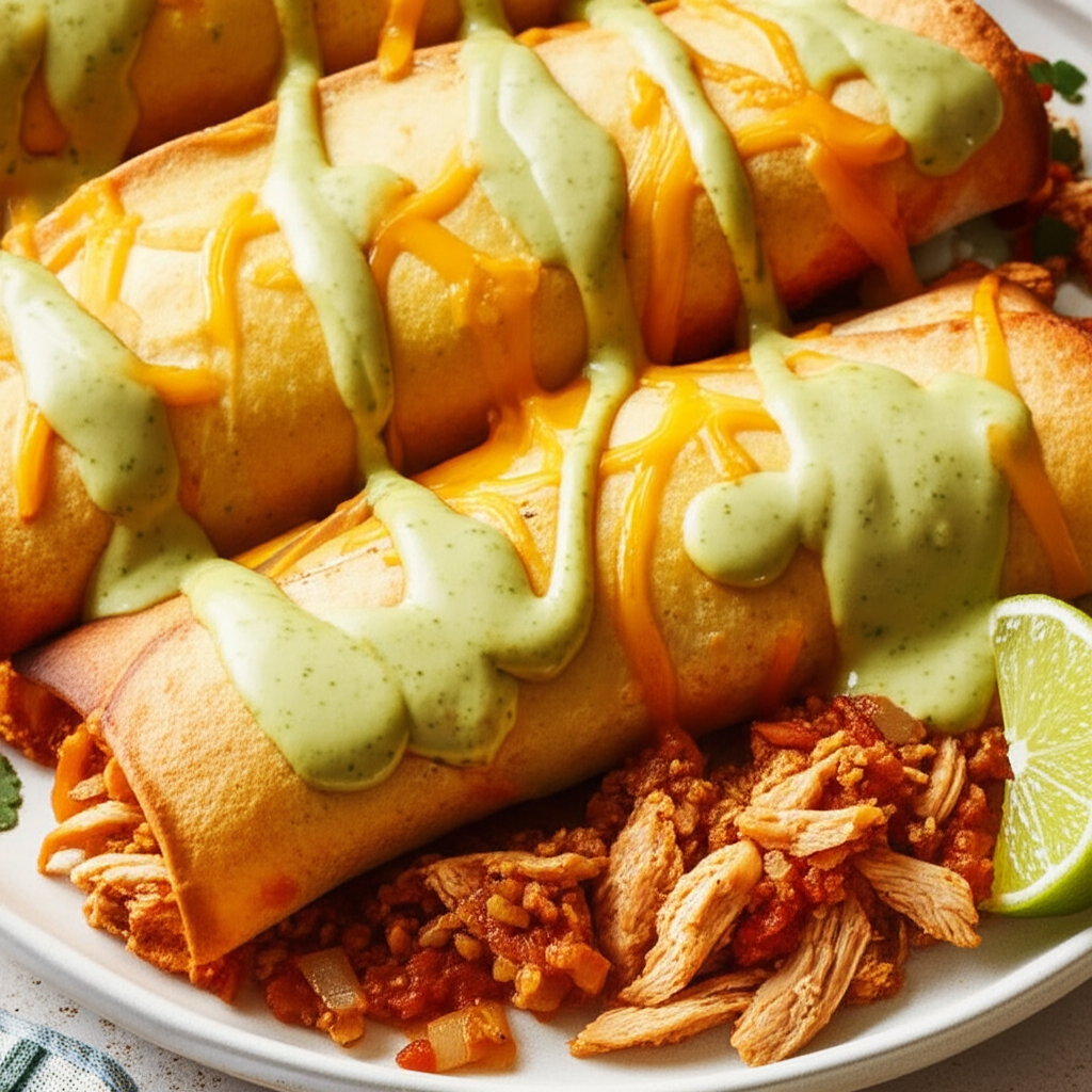 Baked Chicken Chimichangas image
