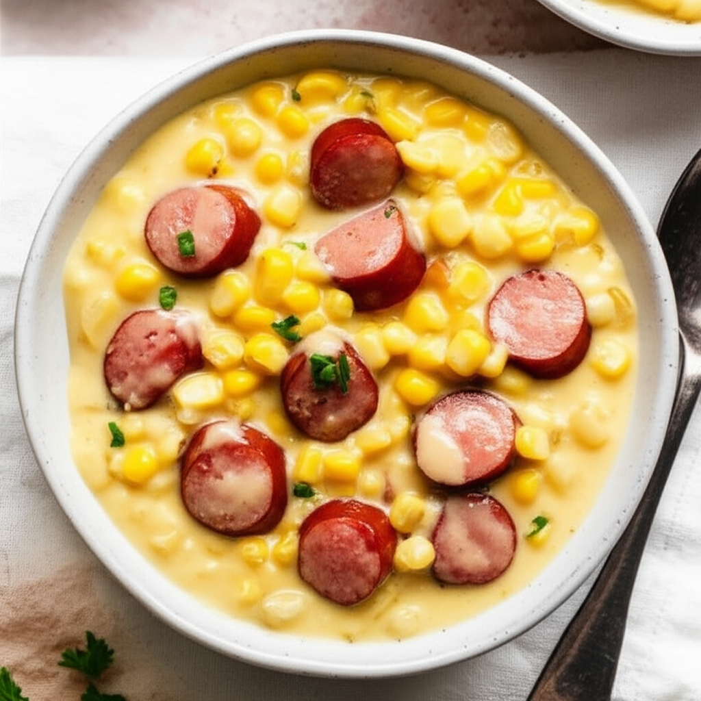 30 Minute Smoked Sausage And Corn Chowder image