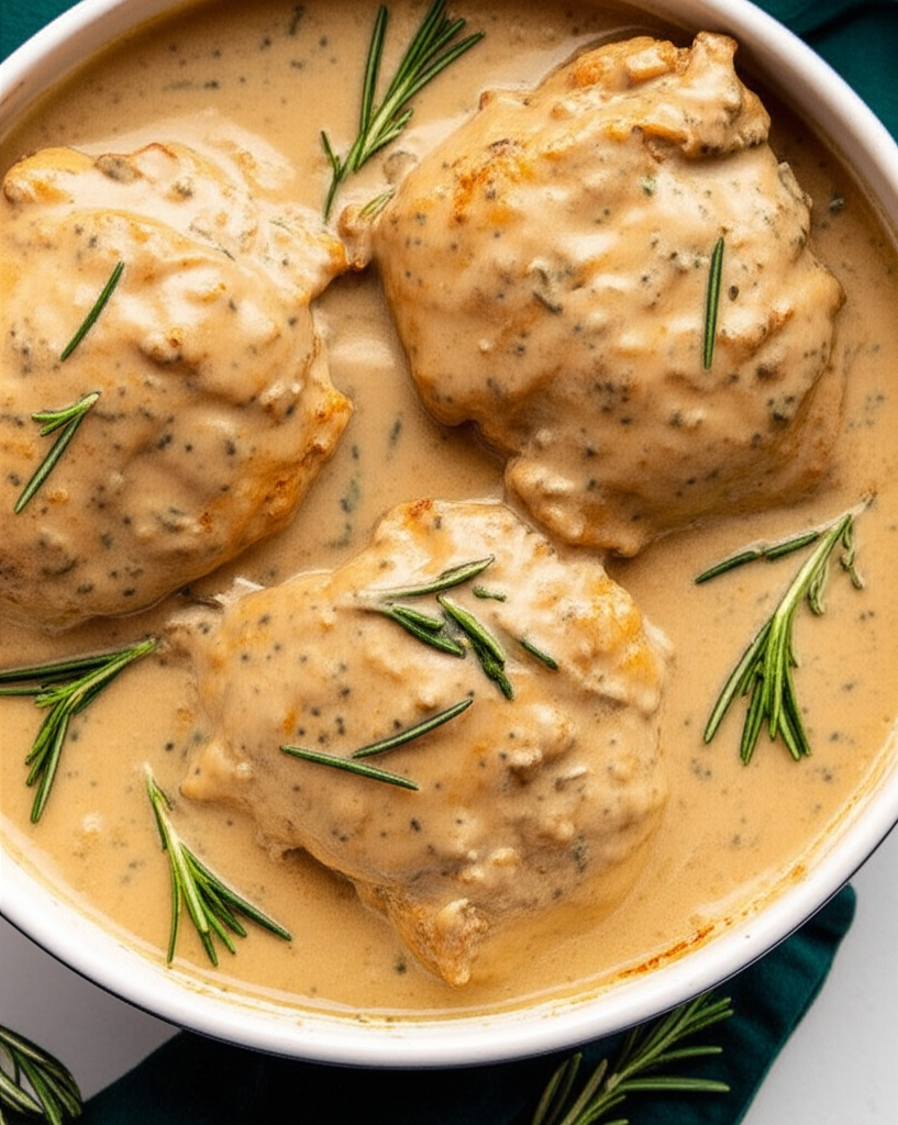 Baked Chicken In Herbed Gravy image