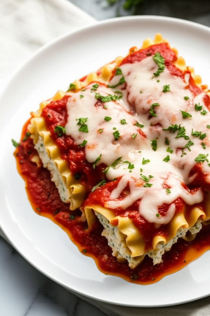 Baked Chicken Lasagna Rolls image