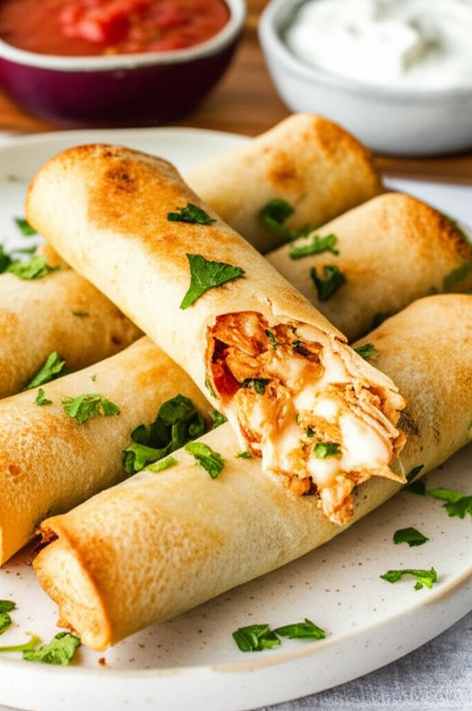 Baked Chicken Taquitos image