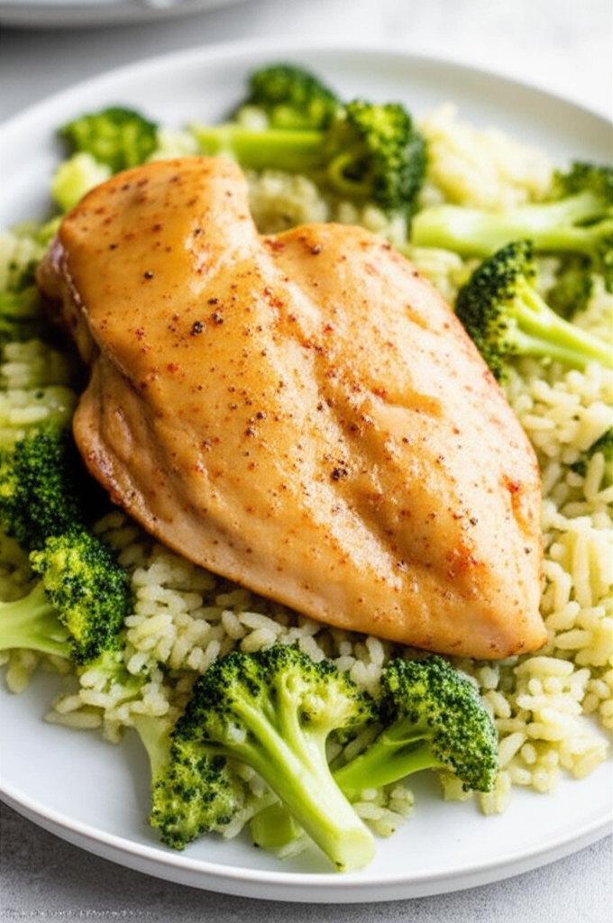 Baked Chicken With Broccoli Rice image
