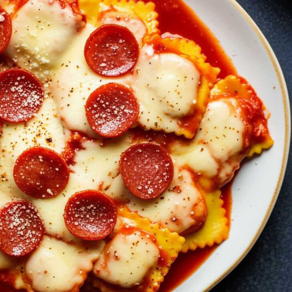 30 Minute Cheesy Baked Ravioli image