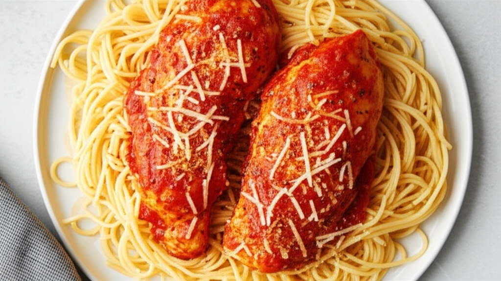 Baked Chicken With Pasta Sauce image