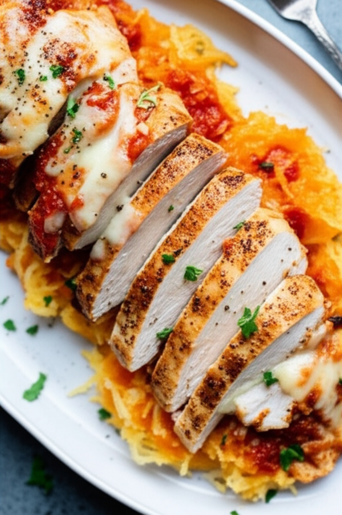Baked Chicken With Spaghetti Squash image