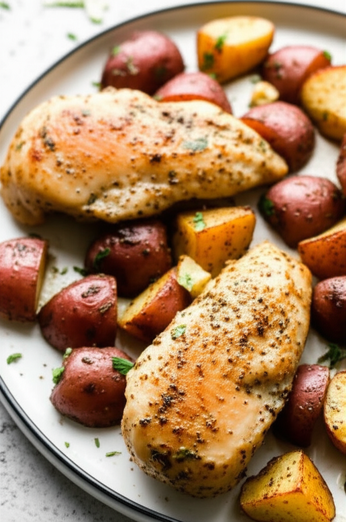 30 Minute Garlic Chicken With Potatoes image
