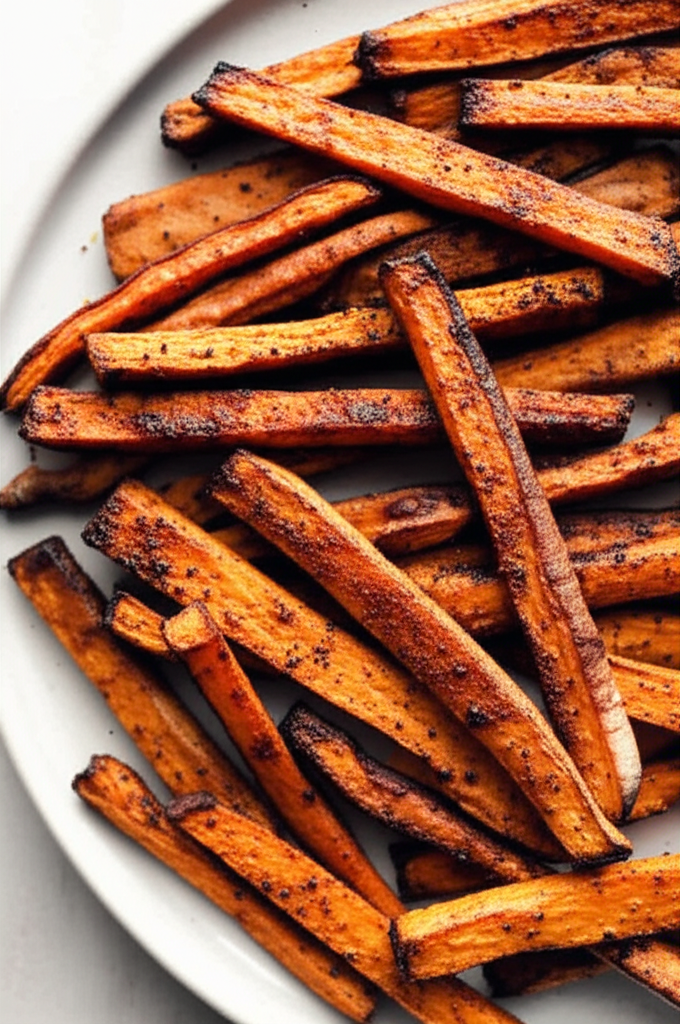 30 Minute Seasoned Sweet Potato Yam Fries Baked Not Fried image