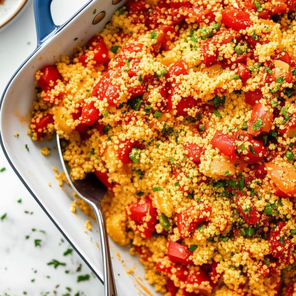Baked Couscous With Tomatoes image