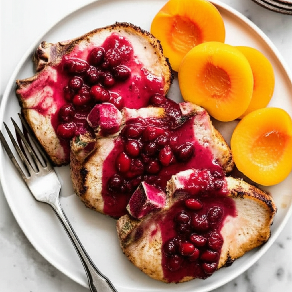 Baked Cranberry Pork Chops image